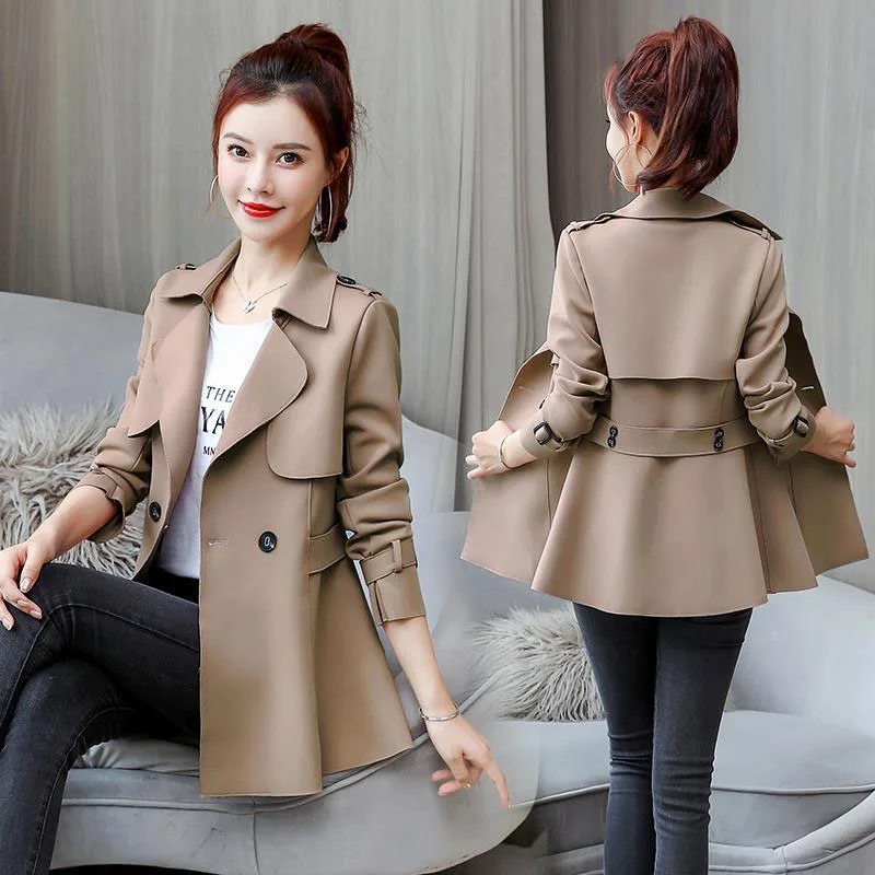 

Women Short Jacket Thin 2023 New Style All-Match Spring Temperament Coat Female Windbreaker Ladyies Trend Classic Overcoat W24