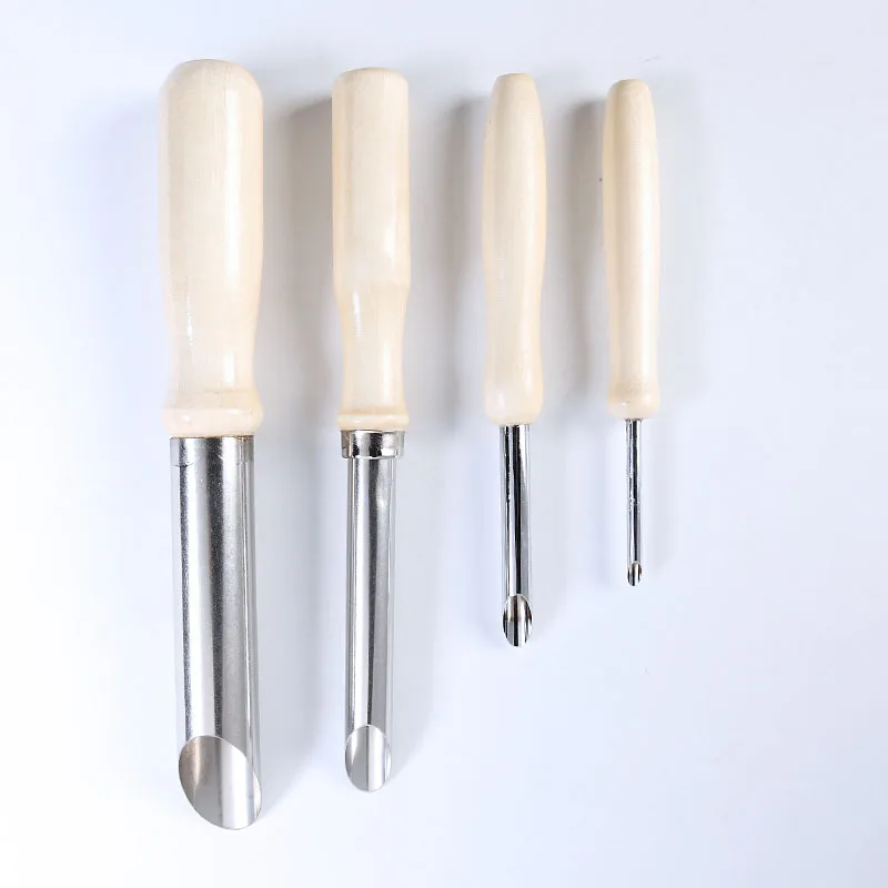 4pcs/set Circular Punching Bear Stainless Steel Perforator Pottery Tools Clay Sculpture Punching Tools Circular Punch Tool Sets