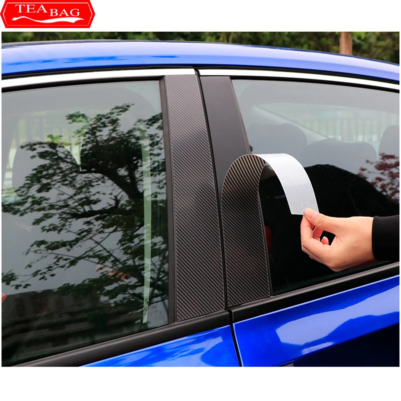 

Car Window Center Pillar Sticker Trim Exterior Decoration B-Pillar Column Strip For Honda Civic 11th Gen 2021 2022 Accessories