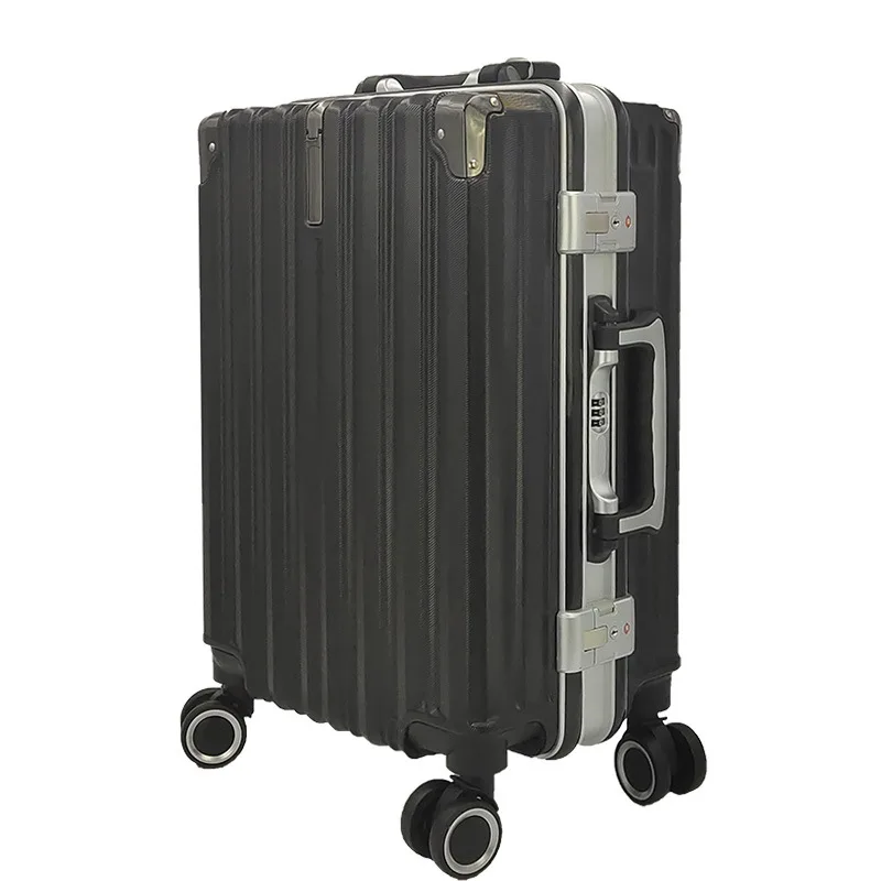 LeTrend Aluminum Frame+PC+ABS Rolling Luggage, 20 Inch Castor Lock Trolley Universal Travel Luggae High Quality