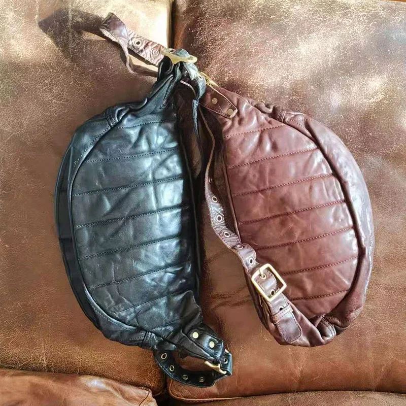 ZGMPB400 Rock Can Roll Size 33*19cm Super Quality Genuine Horsehide Smart Backpack Vintage Horse Leather Casual Rider Bag