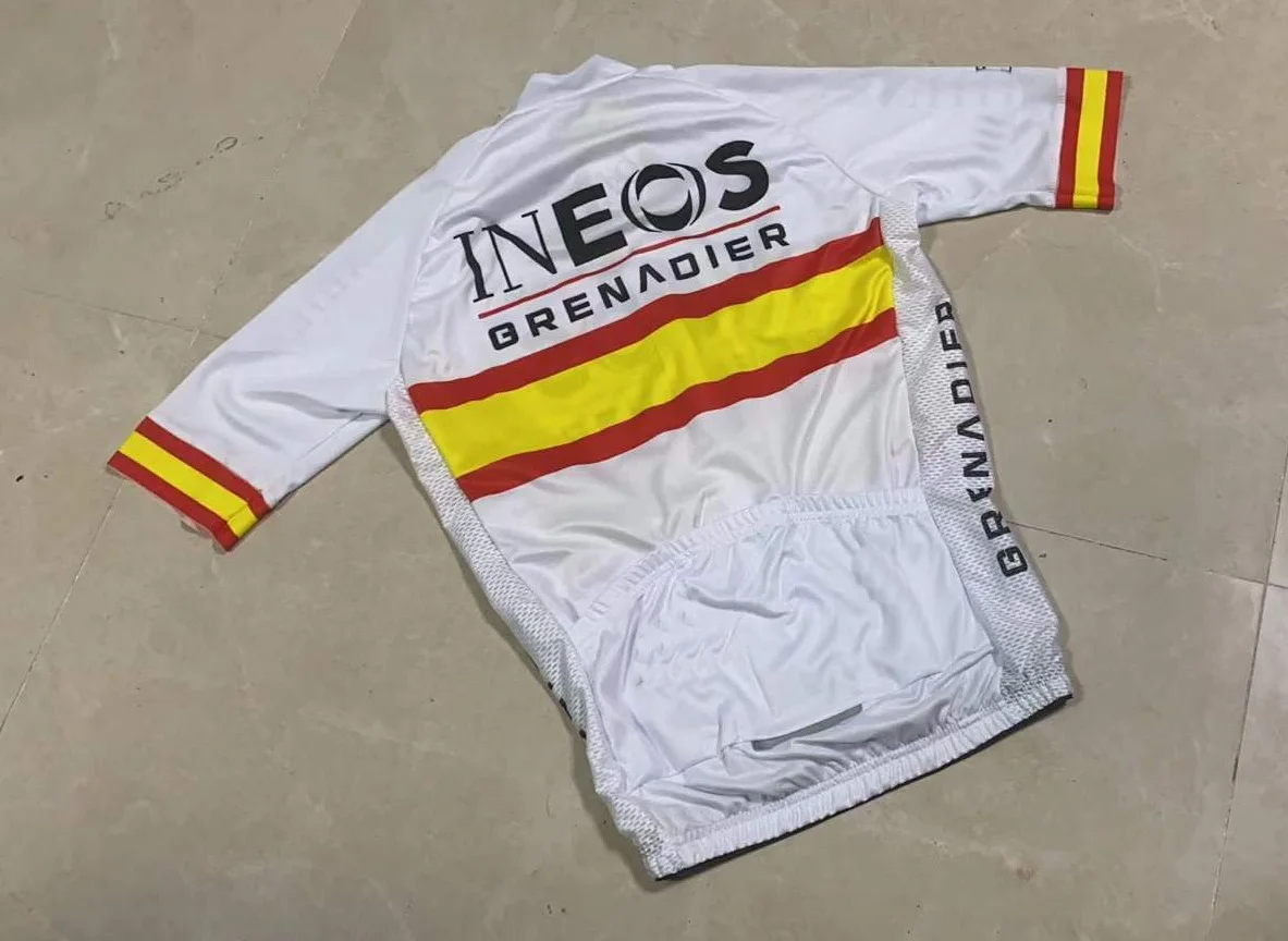 LASER CUT 2022 INEOS Grenadier Team SPAIN CHAMPION SHORT SLEEVE CYCLING JERSEY SUMMER CYCLING WEAR ROPA CICLISMO+BIB SHORTS