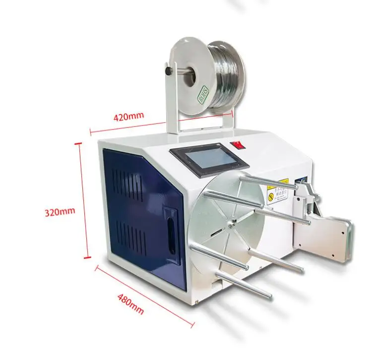 Wielofunkcyjna automatyczna maszyna do nawijania drutu z ekranem dotykowym Przewód zasilający Maszyna do nawijania opasek kablowych RZJ 15-50mm