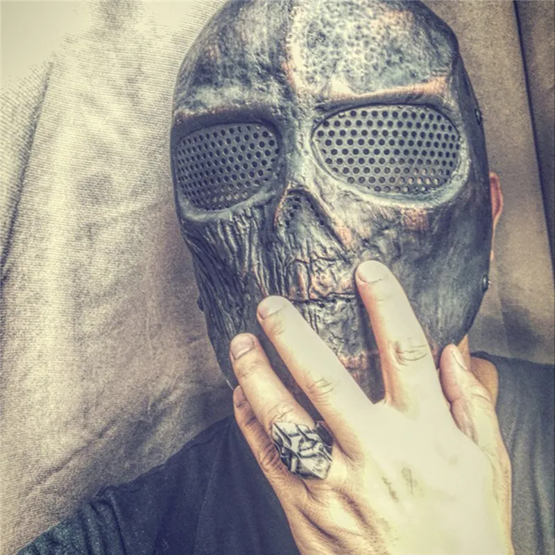Retro Warrior Ring Spartan Mask Ring Men\'s Personality Retro Open Ring Steampunk Motorcyclist Hip Hop Rock Jewelry