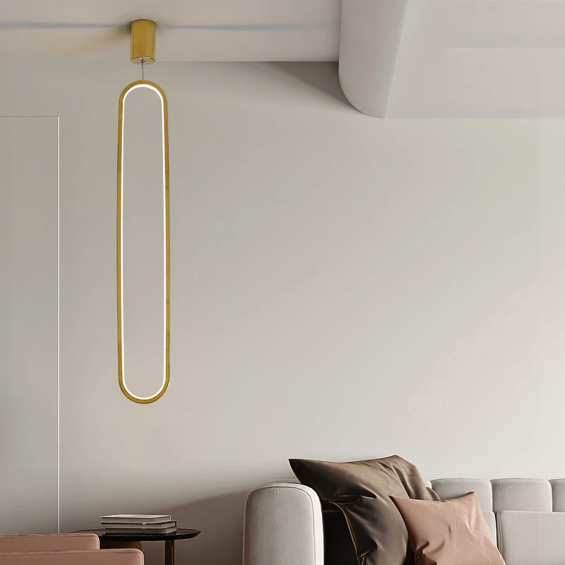 Modern ring pendant lighting LED minimalist luxury gold pendant lamp desig for restaurant Office living room decor bedside lamp