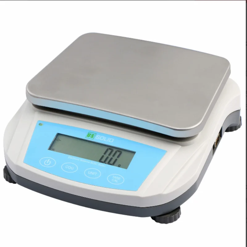 U.S. Solid Precision Balance Digital Lab Scale 5kg x 0.1g, Rechargeable Battery, RS232 Interface