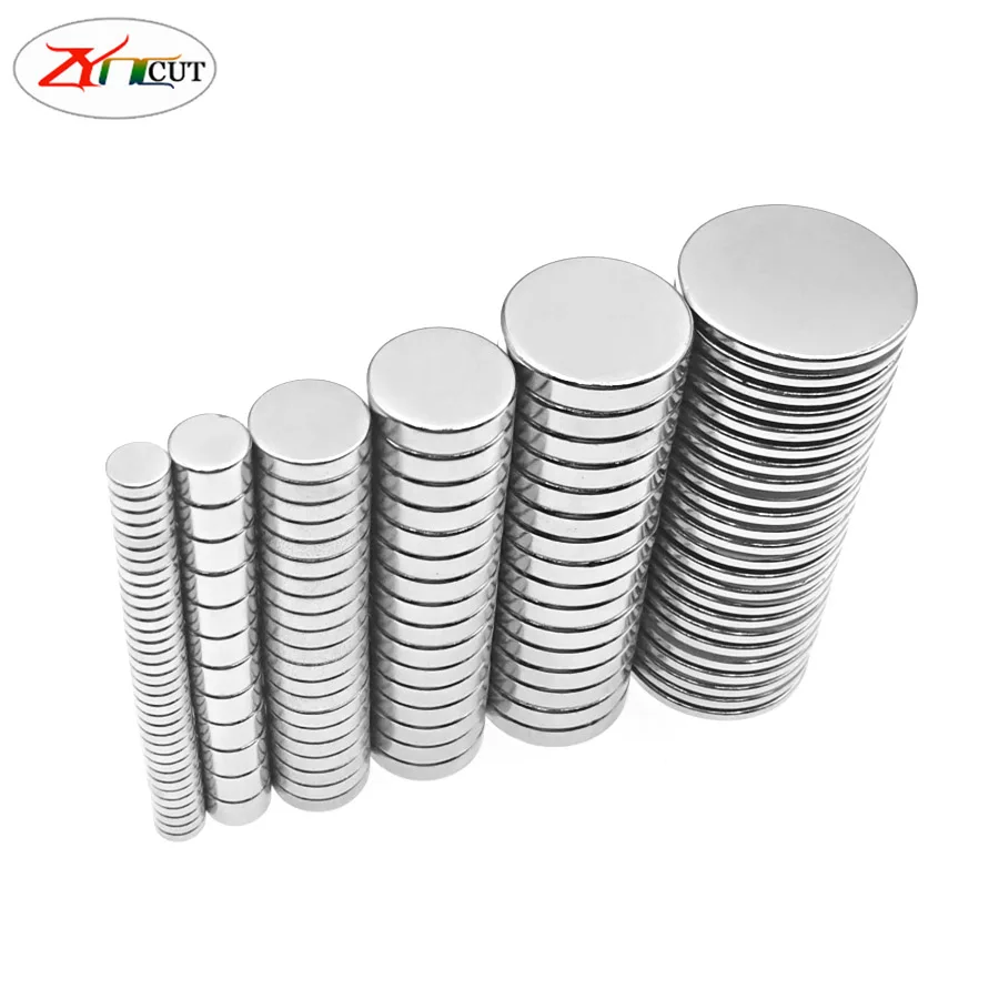 20Pcs/lots Dia 8mm thick 1 2 3 4 5 6 8mm high magnetic circular magnet rare earth permanent sheet electroplating small magnet