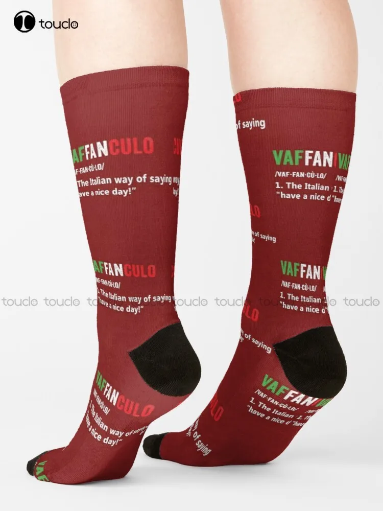 Funny Vaffanculo T Shirt | Italian Sayings / Quotes | Gag Gift Mafia Mob Italy  Socks Cat Socks Women 360° Digital Printing