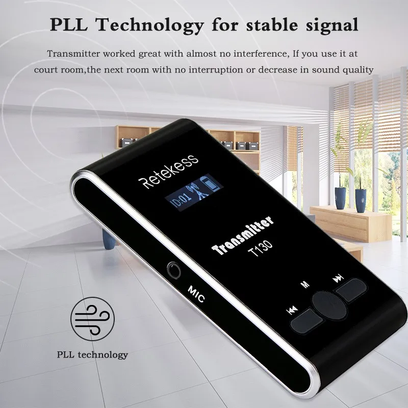 Retekess T130 Whisper Drahtloser Tourguide-Audio-Guide-Sender für Simultanübersetzung bei Ausflügen und Dolmetschungen bei Meetings – Detail 8