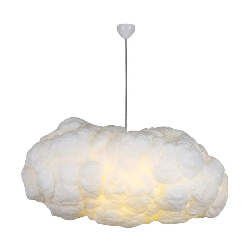 

Children's room clouds fiber cotton pendant lights dining room shopping mall restaurant exhibition hanging lamps decor fixtures