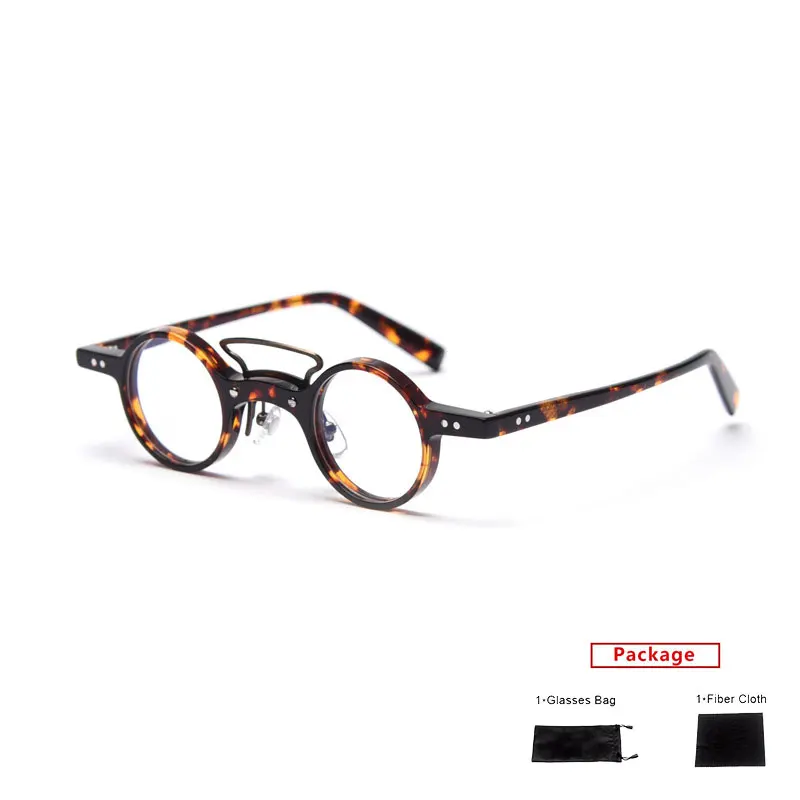 Mimiyou Punk Acetate Round Eyewear Women Vintage Retro Men Computer Optical Glasses Myopia Eyeglasses Frame Brand Design Oculos