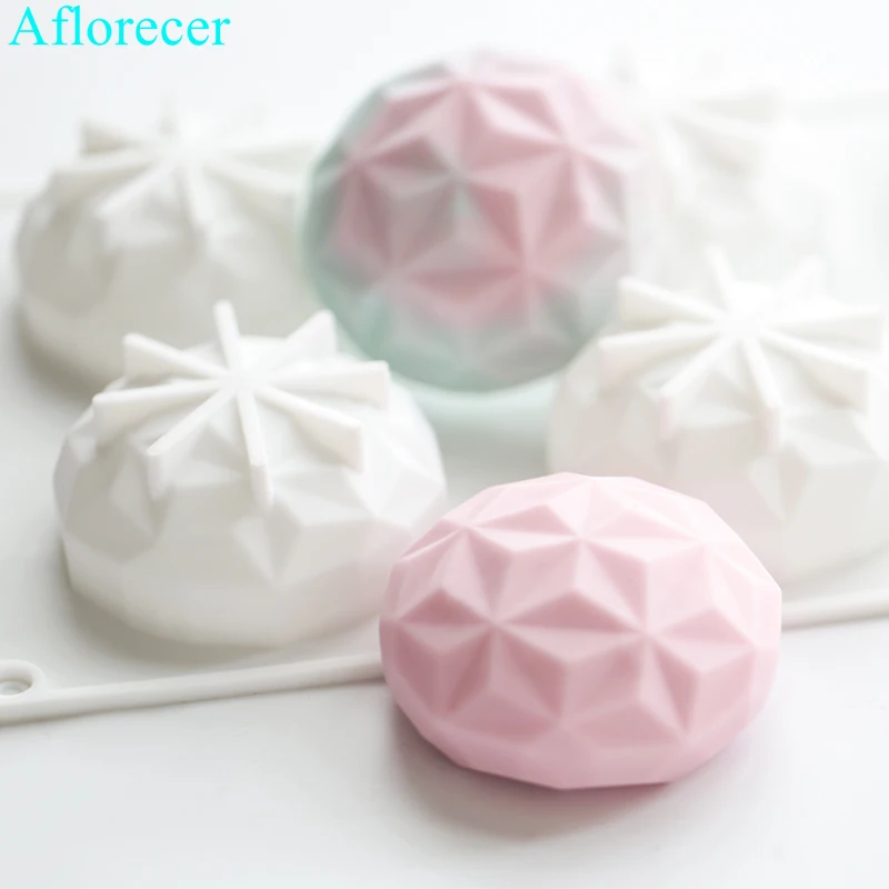 Diamond Shaped Silicone Mould DIY Handmade Candle Cake Baking Soap Moulds Mold Kitchen Tools Christmas gifts