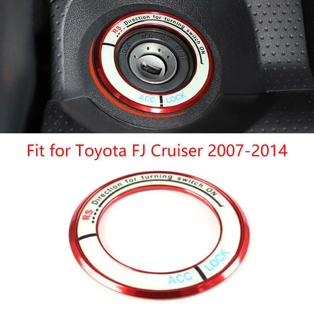 

For Toyota FJ Cruiser 2007-2014 Red Aluminum Button Ignition Switch Cover Button Ignition Switch Trim car accessory