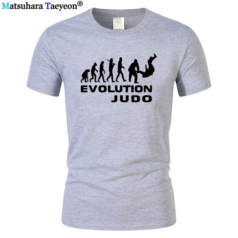 Evolution of Judo Print Funny T Shirts Summer Men T-Shirt Men's Short Sleeve T Shirts Cotton O Neck T-shirt Mens Tops Tee
