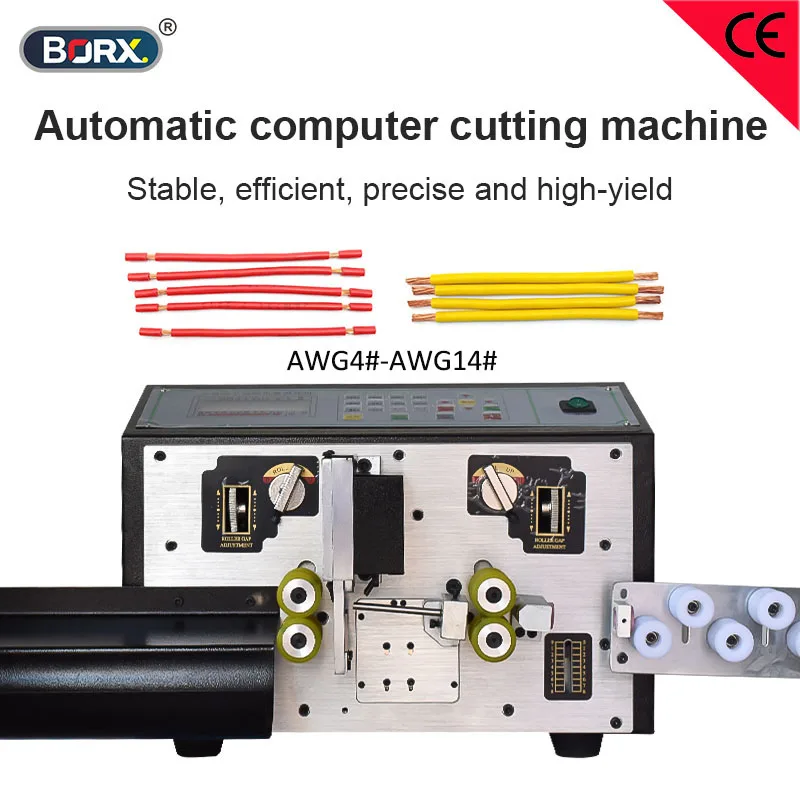 

Fully automatic cutting peeling half peel machine middle strip equipment English display computer wire stripping machine