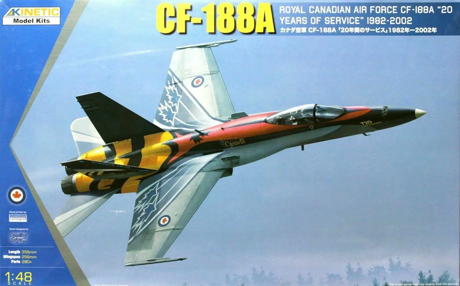 

Kinetic K48079 1/48 Royal Canadian Air Force CF-188A "20 Years of Serivce" Model Kit