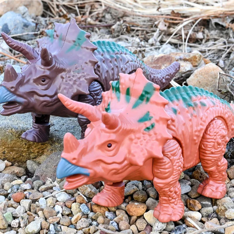 Brinquedos interativos do dinossauro da caminhada elétrica que brilham a simulação com animais sadios modelo brinquedos para presentes de aniversário das crianças dos meninos