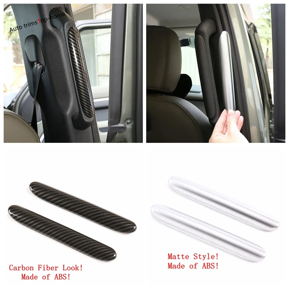 

Pillar B Handle Panel Strip Decor Cover Trim For Land Rover Defender 110 2020 - 2023 Carbon Fiber / Matte Interior Accessories