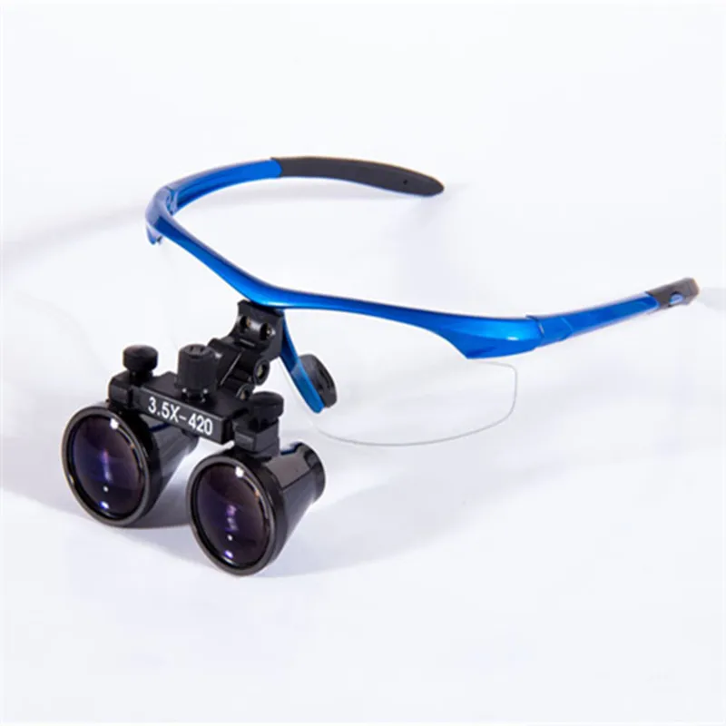 High Quality Blue Plastic Frame Medical Loupes 2.5/3.5X Binocular Magnifier Dental Surgical Magnifying Glasses