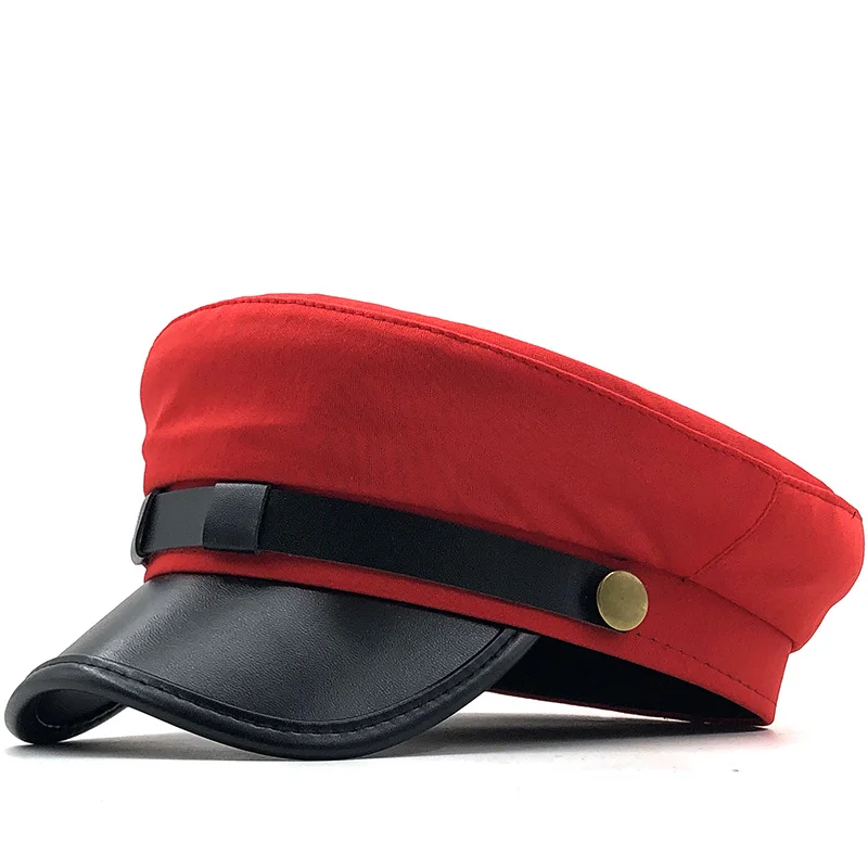

2020 Simple unisex red black flat navy hat cap women men berets hot sale street style beret caps brand hats fishing Cap