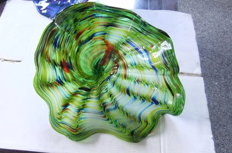 

Wholesale Modern Art Glass Decoration Pieces Hand Blown Murano Art Glass Wall Decoration Plates