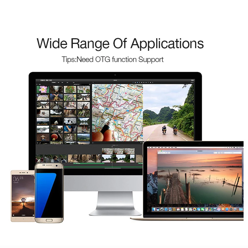 Ginsley Multi Card Reader USB3.0 SD/Micro SD TF OTG Smart Memory Card adattatore per Laptop usb tipo C Cardreader