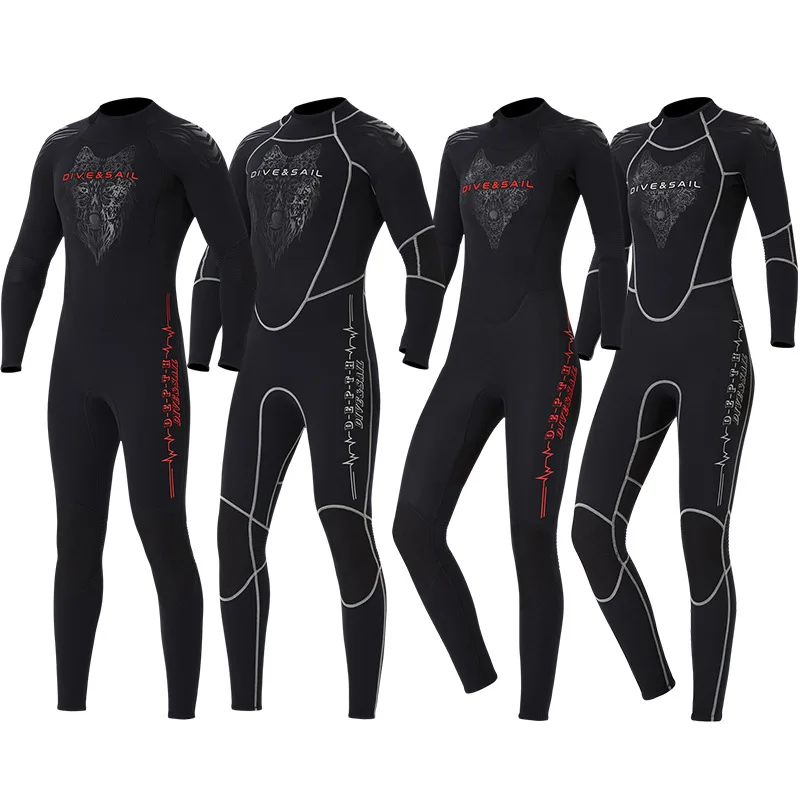 

5mm Neoprene wetsuit Scuba diving suit for men women spearfishing snorkeling surfing One piece wetsuit winter thermal swimsuit