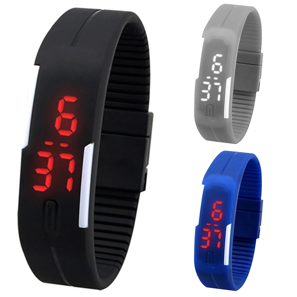 Orologio da polso sportivo da cruscotto con cinturino in Silicone con Display digitale a LED Casual da donna/uomo