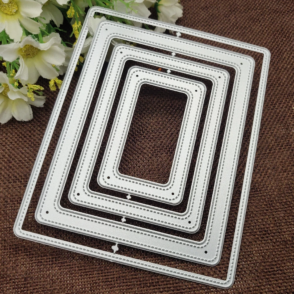 Stitched rectangle frame decorationMetal Cutting Dies For DIY Scrapbooking Album Embossing Paper Cards Decorative Crafts