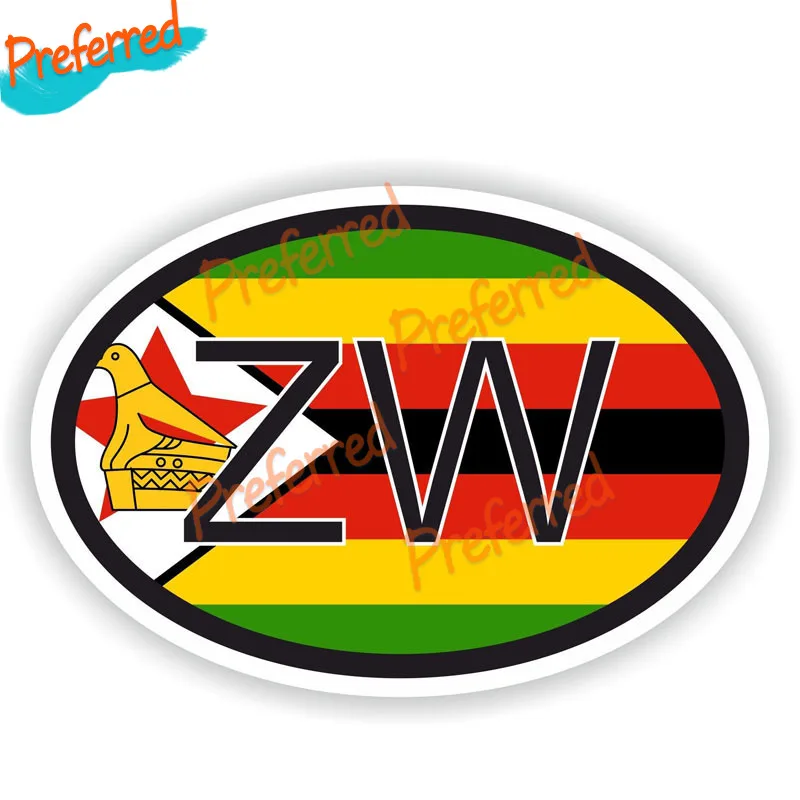 Creative Car Styling ZIMBABWE ZW Flag Country Code Decal Motocross Racing Laptop Helmet Trunk Car Sticker Die Cutting