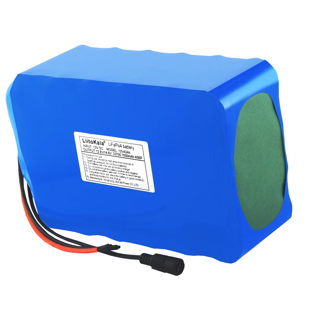 LiitoKala 12V 40Ah Lifepo4 Battery Pack Balanced BMS for Electric Boat and Uninterrupted Power Supply 12.8V with 4S 100A BMS