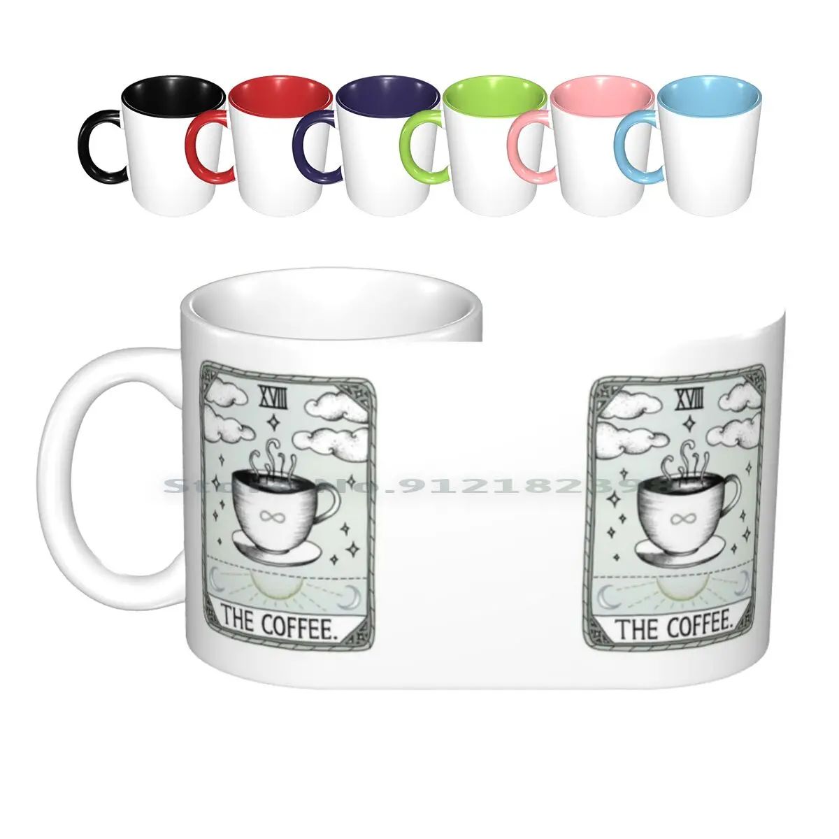 The Coffee Ceramic Mugs Coffee Cups Milk Tea Mug Tarot Coffee Stars Clouds Sky Modern Drink Latte Macciato Espresso Cappuccino