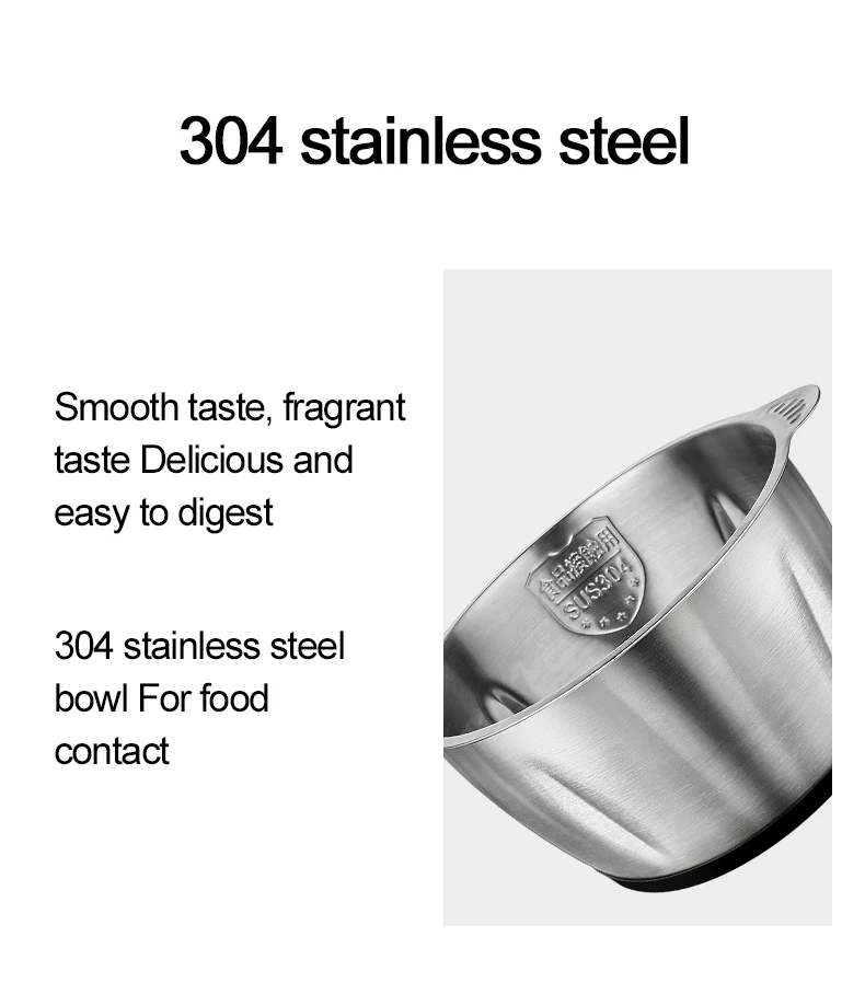 Tritacarne elettrico Huaco tritacarne per alimenti a quattro foglie in acciaio inossidabile per cucina trituratore per carne a 2 velocità 220V