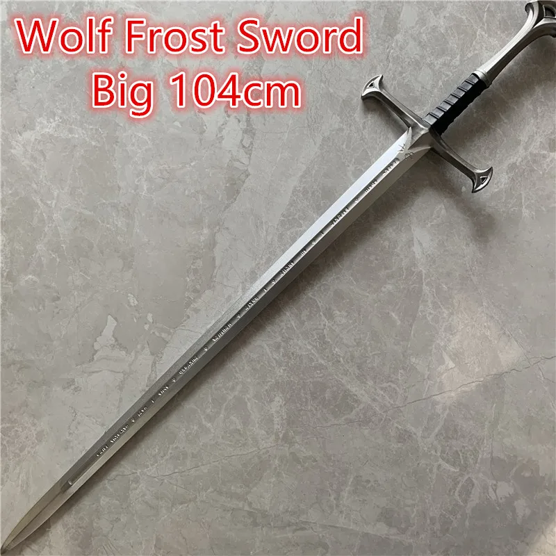 1:1 Movie Cosplay Sword Big 104cm Cold Ice Sword Prop Role Play Gift Safety PU Winter Wolf Frost Sword Weapon Kid Adult Model