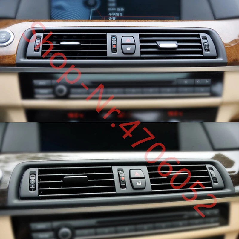 1Pcs Front Center Air Outlet Vent Dash Panel Grille Cover for BMW 5 Series  F10 F18 523 525 535 Interior Mouldings Panel Grille