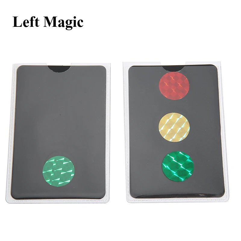 Magic Stoplight Cards Magic Tricks Stage Card Close Up Magic Trick Props Magician Toys For Children Gifts