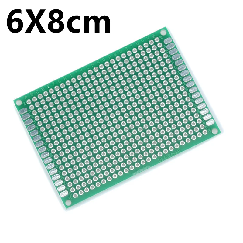 1PCS 6X8CM 6*8 Double-Sided Spray Tin 1.6thickness 2.54 Pitch universal board Universal Printed Circuit Board