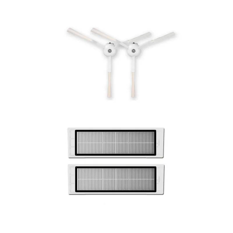 4pcs Adatto per XIAOMI Robot Aspirapolvere Pezzi di Ricambio Rullo di Ricambio Kit di Pulizia Con Cornice Filtro HEPA e Spazzole Laterali