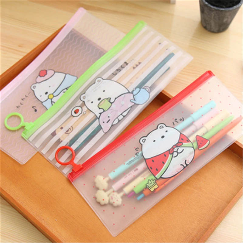 DL Cute Rabbit PVC File Bag Document Bag File Folder Stationery Filing Production School Office Supply teaching equipment stati
