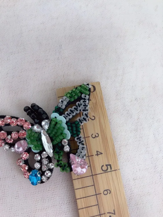 Motyl owad koralik diamentowy haftowana naszywka na ubrania modna aplikacja ręcznie szyta naszywka na ubrania DIY — zdjęcie 4