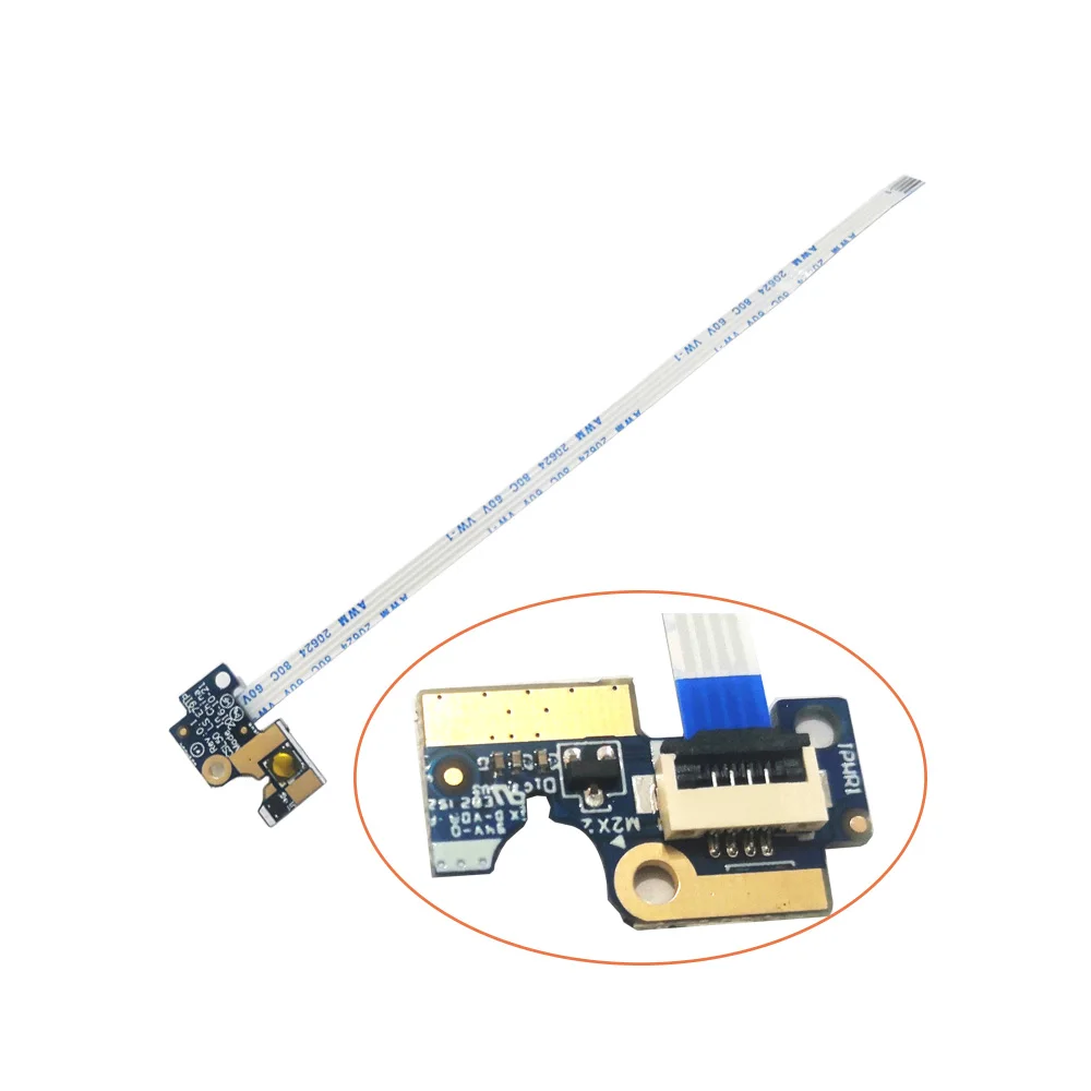 Laptop Placa Botão Original com Cabo Flex Fita, ON e OFF Switch, H 15-BS, Acessório de Reparação, Novo
