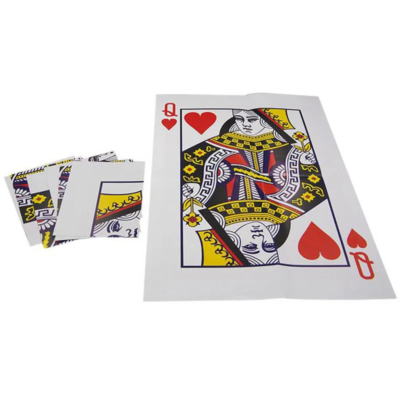 Queen Restored Card Magic Tricks Stage  Close Up Card Magia Mentalism Illusions Gimmick Props Jumbo Poker Recover Broken Magica