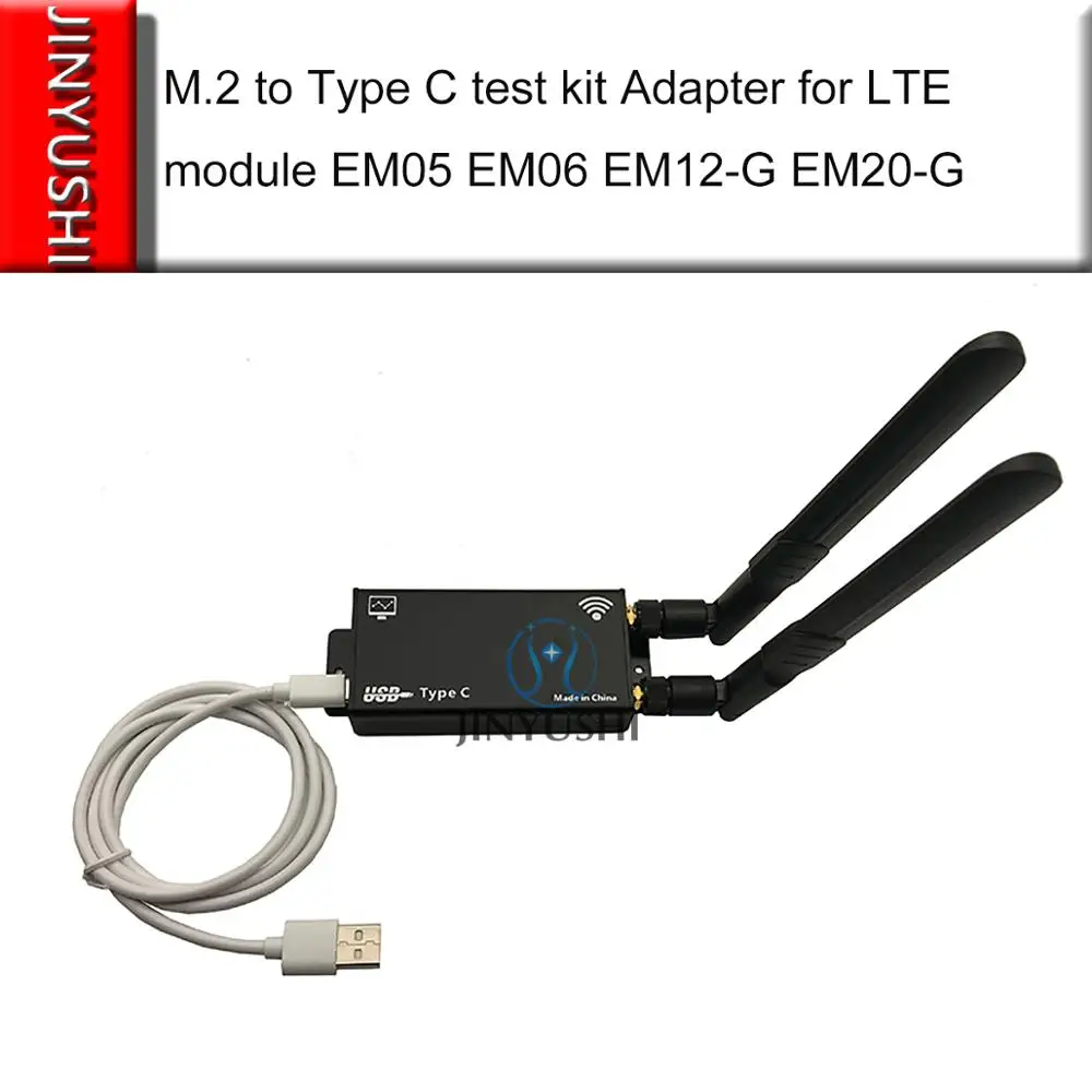 m.2 modem case for EM7565 EM7430 EM7511 Quectel EM12-G M.2  to USB Type-C Adapter Test kit enclosure With antenna LTE module