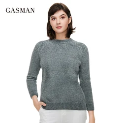 GASMAN NEW 2022 winter clothes women soft Skin-friendly warm Round neck Ladies sweater fashion high quality Women's jumpe GM003