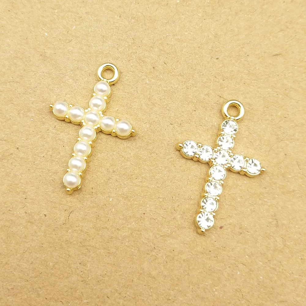 10pcs Cross Charm for Jewelry Making Supplies Earring Pendant Bracelet Necklace Accessories