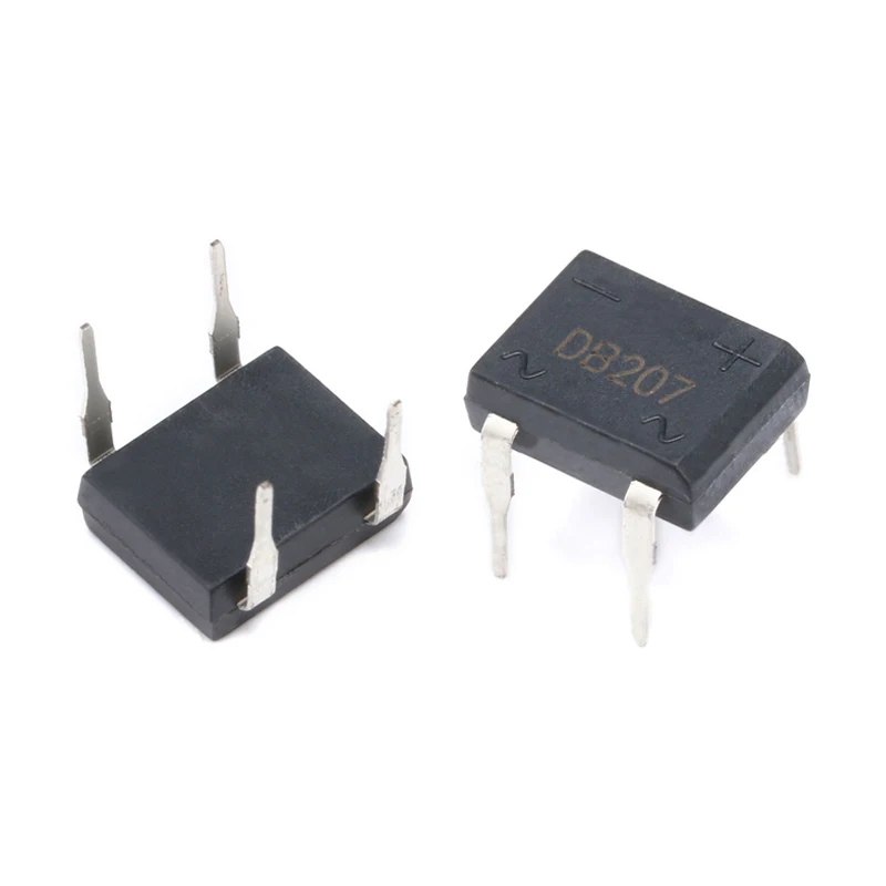 10pcs/lot diode bridge retifica DB207 DIP-4 DB207S DIP4 2A 1000V power diode rectifier 1000v electronic components