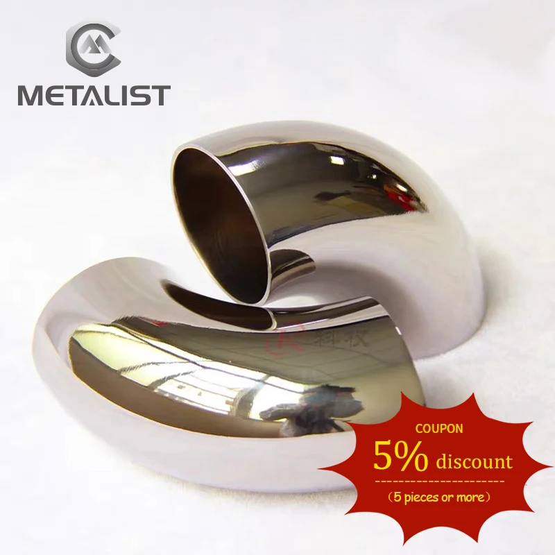 

METALIST OD 76mm SS304 Stainless Steel Sanitary Weld 90 Degree Elbow Pipe Fitting