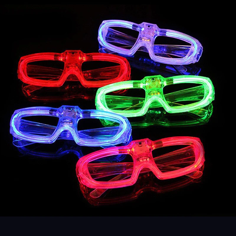 wedding decoration glowing glasses Led cold light glasses party glasses light up rave flash luminous glasses neon party