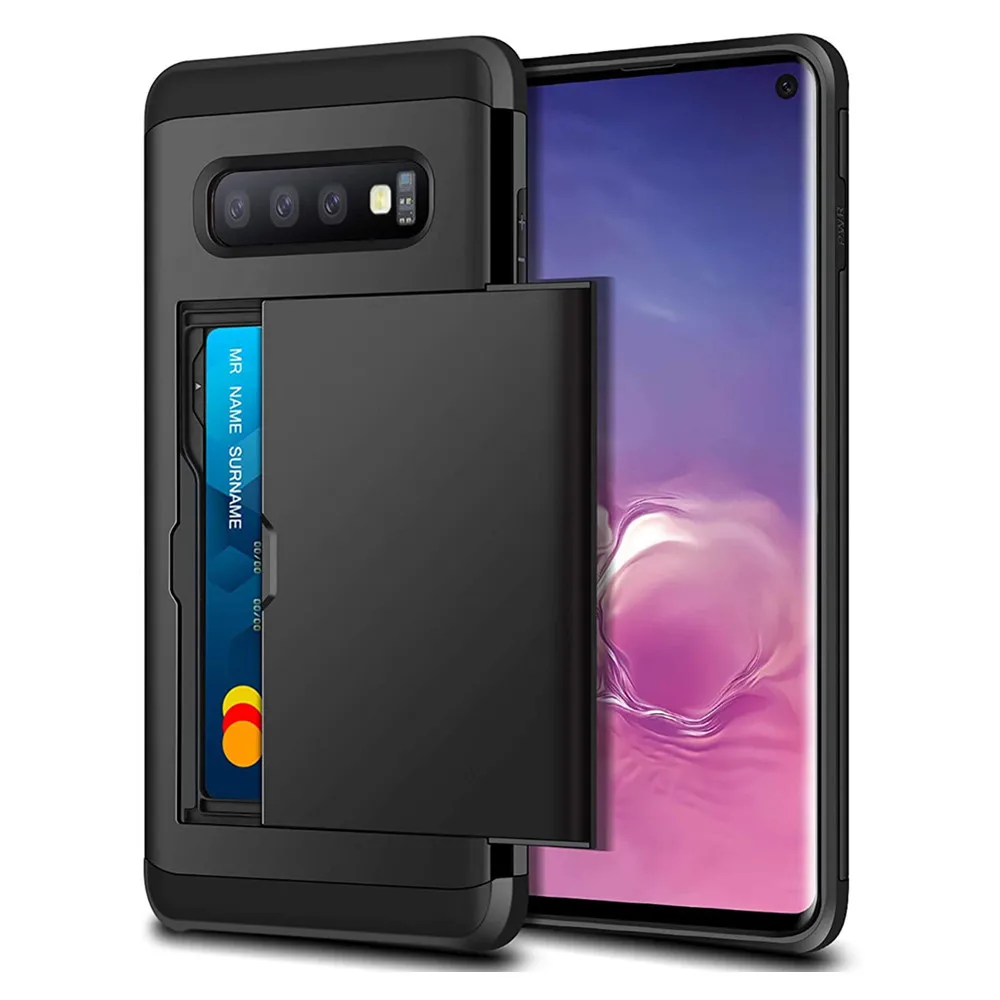 

S10 Wallet Case for Samsung Galaxy S10 Plus/S10e Credit Card Holder ID Slot Case S 10 + S10 E Cover Coque Funda Bumper Capa