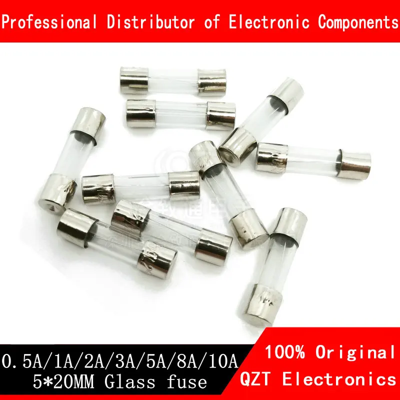 

10Pcs 5*20 Fast-blow Glass Fuses 5x20 5*20mm 250V 0.1A 0.2A 0.5A 1A 1.5A 2A 3A 4A 5A 6A 8A 10A 15A 20A 25A 30A Glass fuse